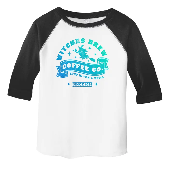 Witches Brew Coffee Salem 1692 Funny Halloween Witch Retro Cool Gift Toddler Fine Jersey T-Shirt