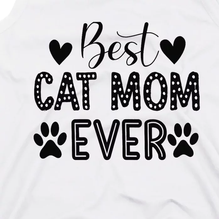 Wo Best Cat Mom Ever Tank Top