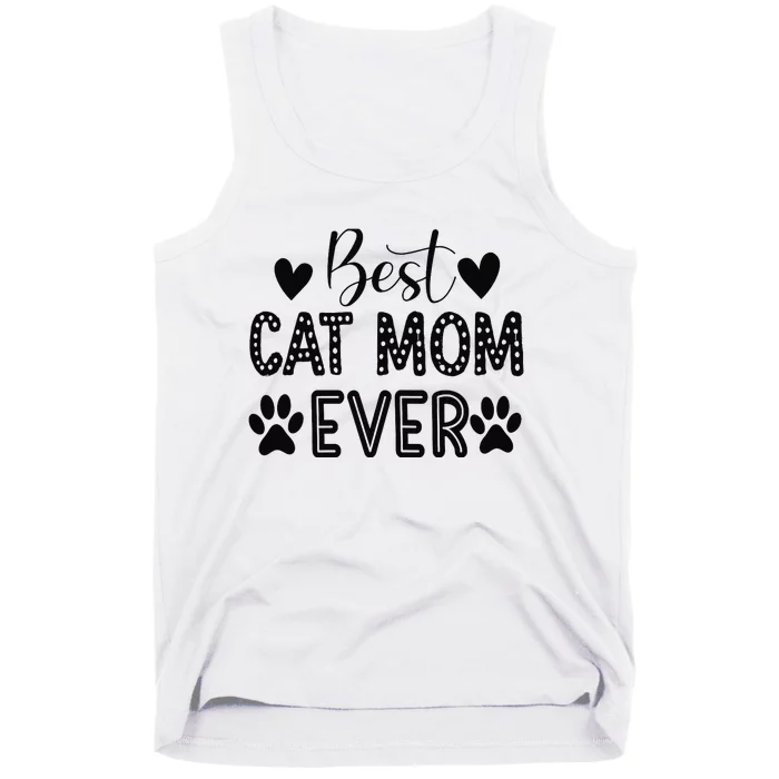 Wo Best Cat Mom Ever Tank Top