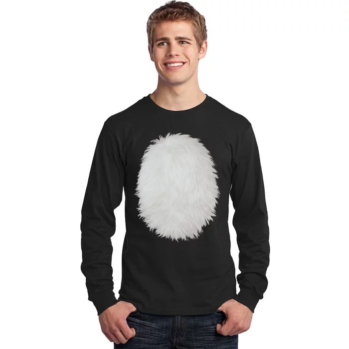 White Belly Costume Diy Cosplay Panda Bear Cat Skunk Deer Tall Long Sleeve T-Shirt