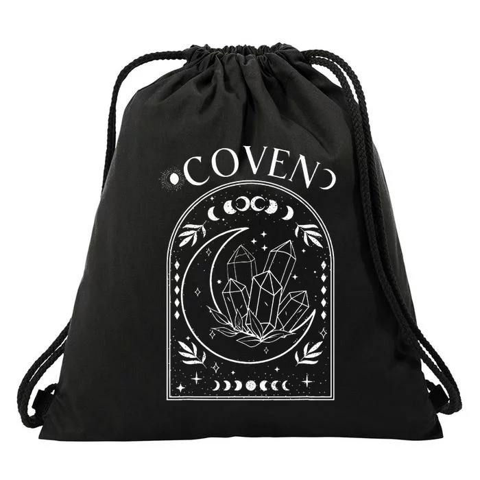 Witchy Bride Coven Tarot Celestial Gothic Bachelorette Party Drawstring Bag