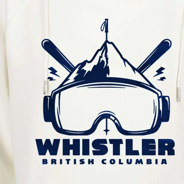 Whistler British Columbia Skiing Womens Funnel Neck Pullover Hood