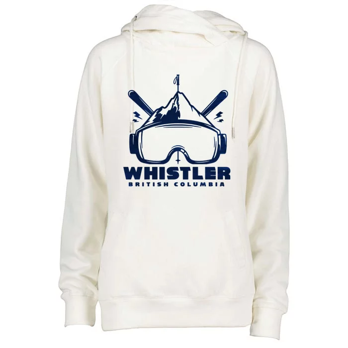 Whistler British Columbia Skiing Womens Funnel Neck Pullover Hood