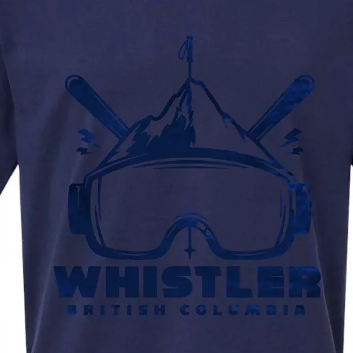 Whistler British Columbia Skiing Sueded Cloud Jersey T-Shirt