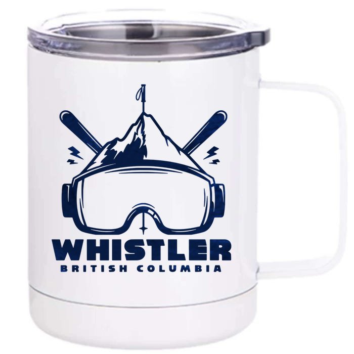 Whistler British Columbia Skiing Front & Back 12oz Stainless Steel Tumbler Cup