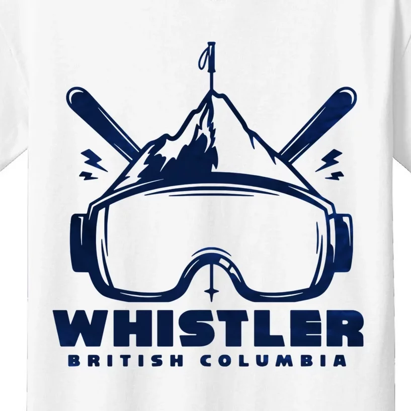 Whistler British Columbia Skiing Kids T-Shirt