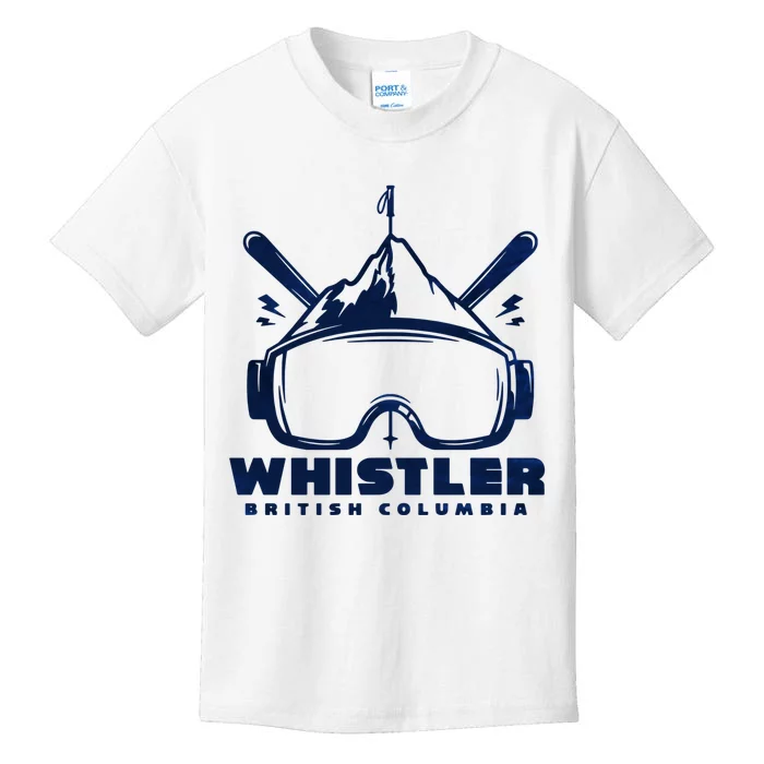 Whistler British Columbia Skiing Kids T-Shirt