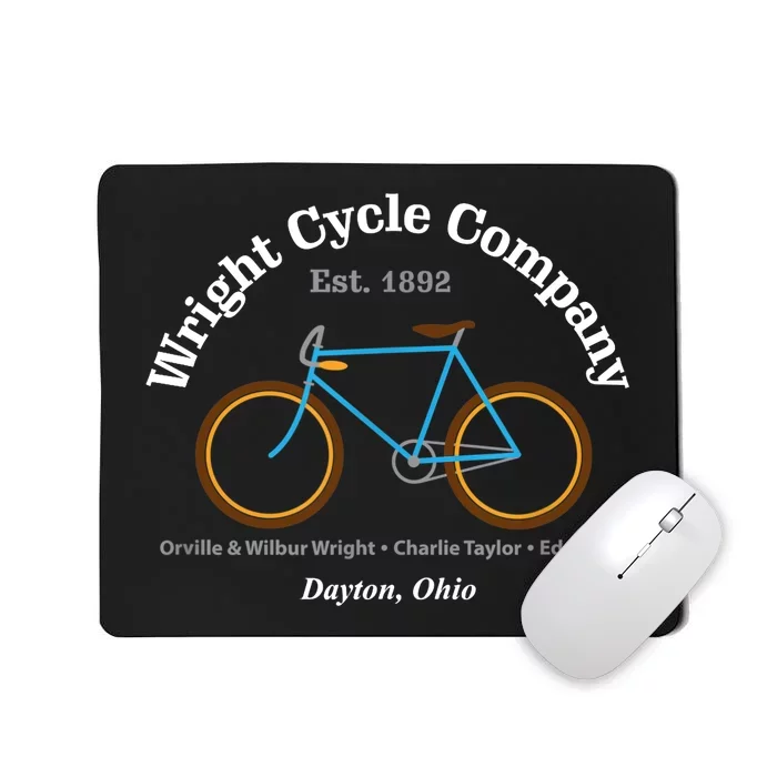 Wright Brothers Cycle Bicycle Company First Airplane Mousepad