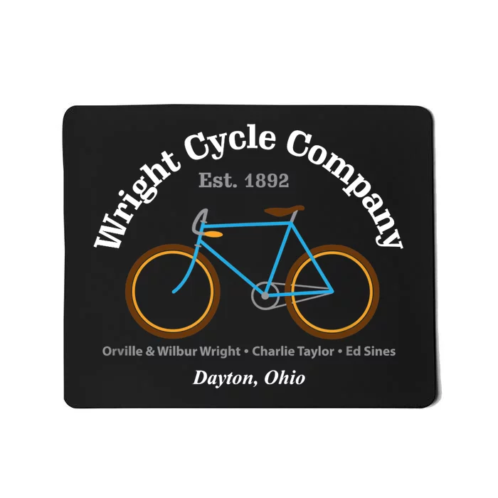 Wright Brothers Cycle Bicycle Company First Airplane Mousepad