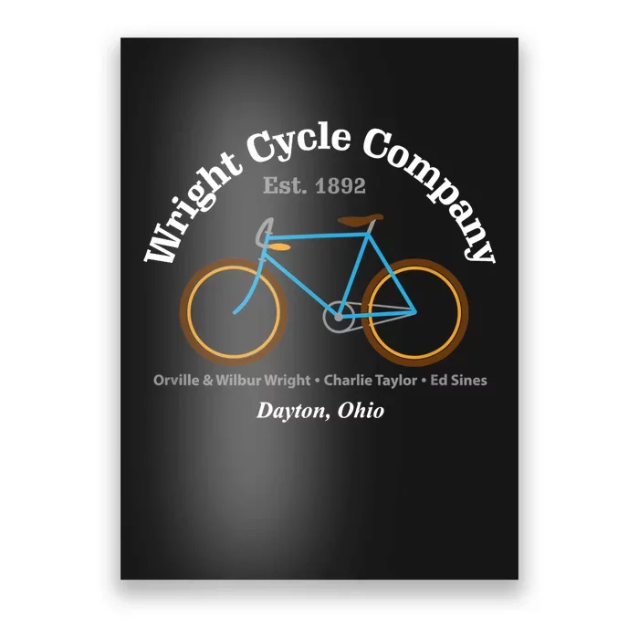 Wright Brothers Cycle Bicycle Company First Airplane Poster