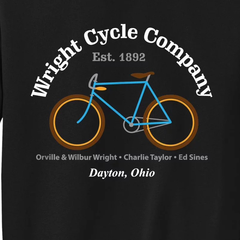 Wright Brothers Cycle Bicycle Company First Airplane Tall Sweatshirt