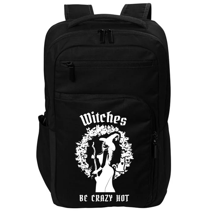 Witches Be Crazy Hot Witch Wreath Funny Gift Impact Tech Backpack