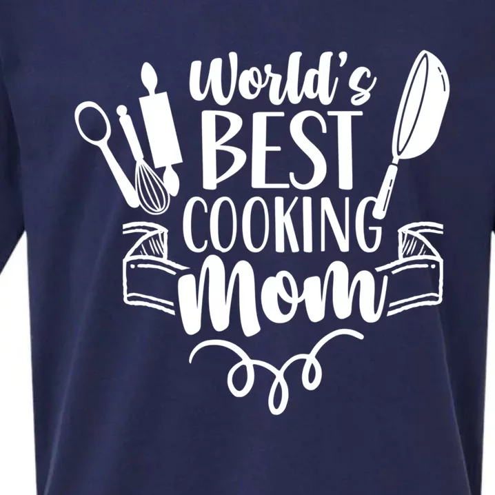 World's Best Cooking Mom Mother Cook Cooks Mommy Mama Gift Sueded Cloud Jersey T-Shirt