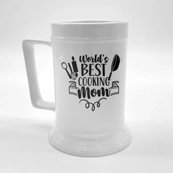 World's Best Cooking Mom Mother Cook Cooks Mommy Mama Gift Front & Back Beer Stein