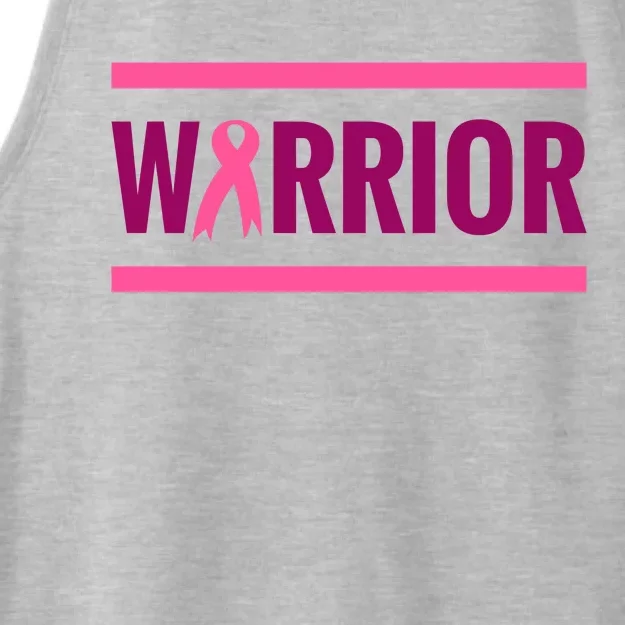 Warrior Breast Cancer Ribbon Ladies Tri-Blend Wicking Tank