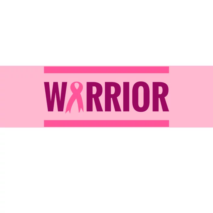 Warrior Breast Cancer Ribbon Bumper Sticker