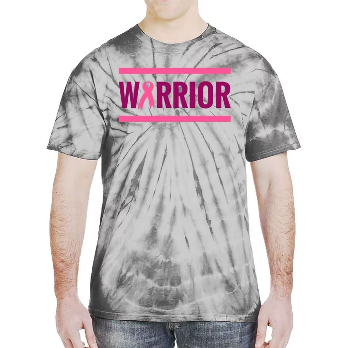 Warrior Breast Cancer Ribbon Tie-Dye T-Shirt