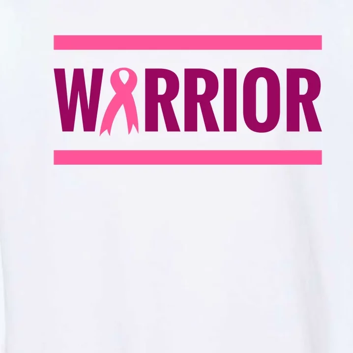 Warrior Breast Cancer Ribbon Garment-Dyed Sweatshirt