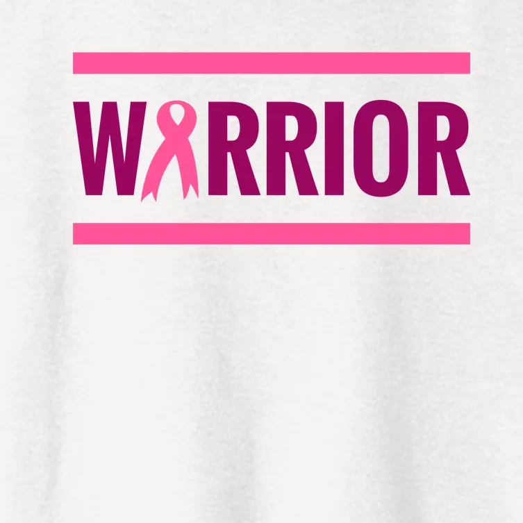 Warrior Breast Cancer Ribbon Women's Crop Top Tee