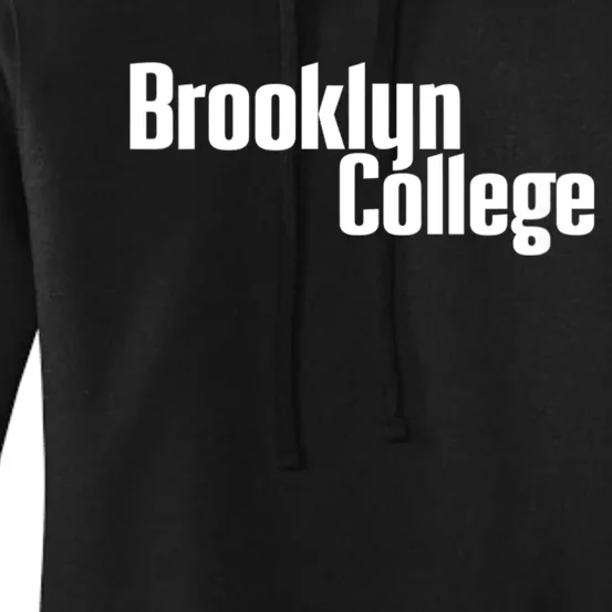 Womens Brooklyn College Bulldogs Stacked Women's Pullover Hoodie