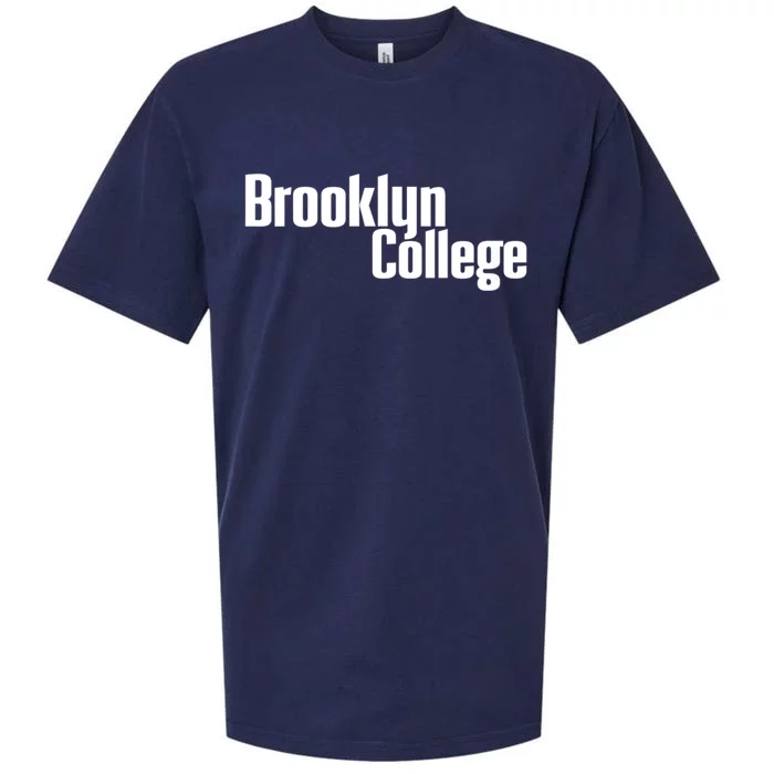 Womens Brooklyn College Bulldogs Stacked Sueded Cloud Jersey T-Shirt