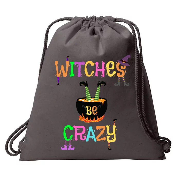 Witches Be Crazy Halloween Costume Funny Graphic Retro Cute Gift Drawstring Bag