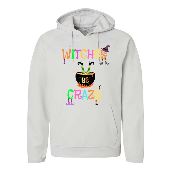 Witches Be Crazy Halloween Costume Funny Graphic Retro Cute Gift Performance Fleece Hoodie