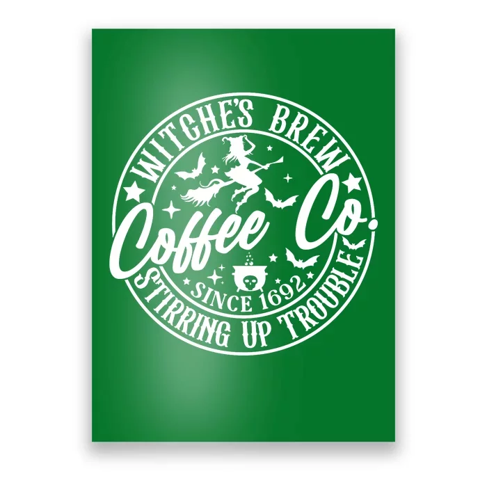 Witches Brew Coffee Halloween Graphic Poster