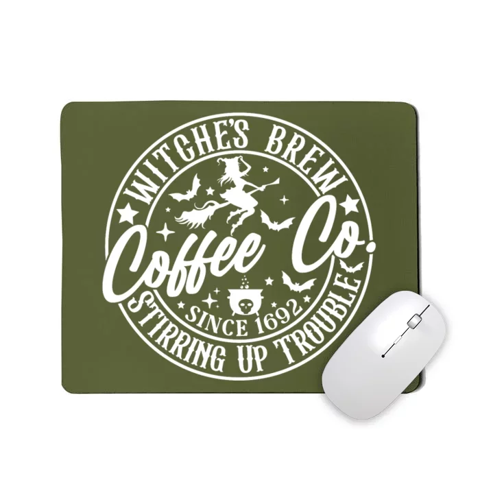 Witches Brew Coffee Halloween Graphic Mousepad