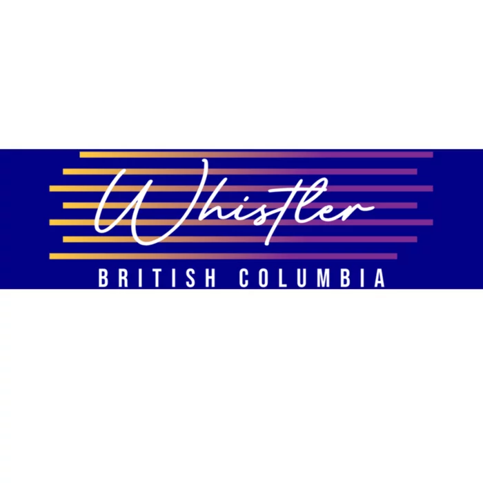 Whistler British Columbia Canada Retro Skiing Snowboarding Gift Bumper Sticker