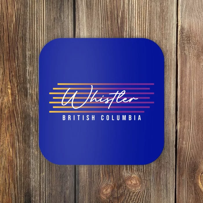 Whistler British Columbia Canada Retro Skiing Snowboarding Gift Coaster