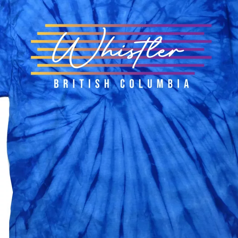 Whistler British Columbia Canada Retro Skiing Snowboarding Gift Tie-Dye T-Shirt