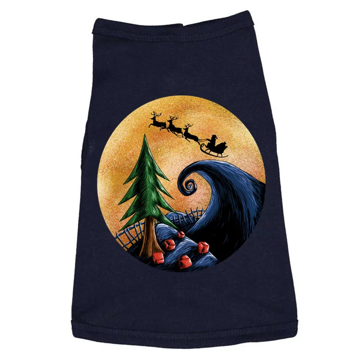 Work Before Christmas Santa's Art Wave Doggie Tank