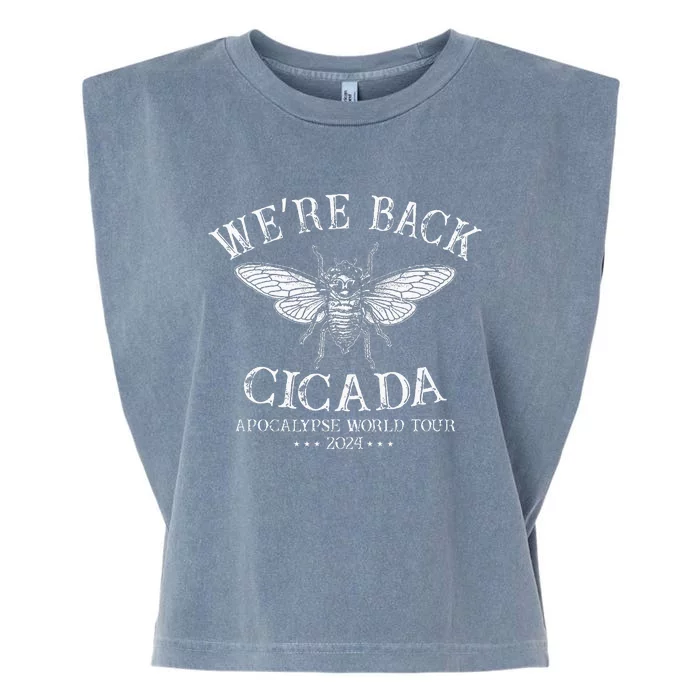 We’Re Back Cicada Apocalypse Garment-Dyed Women's Muscle Tee