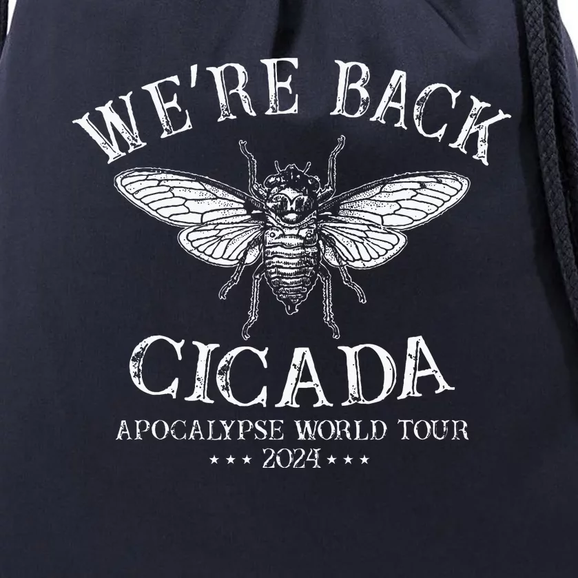 We’Re Back Cicada Apocalypse Drawstring Bag