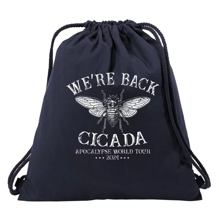 We’Re Back Cicada Apocalypse Drawstring Bag