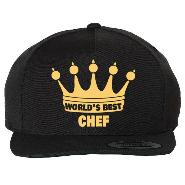 Worlds Best Chef Saying Funny Chef Gift Wool Snapback Cap