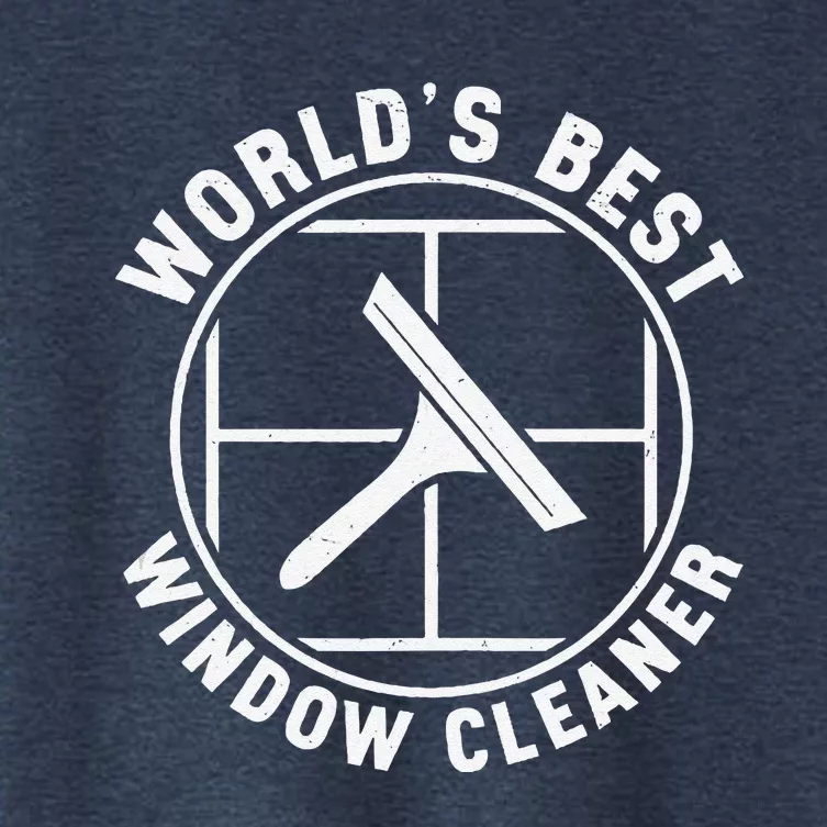 WorldS Best Cool Window Washing Professional Window Cleaner Women's Crop Top Tee