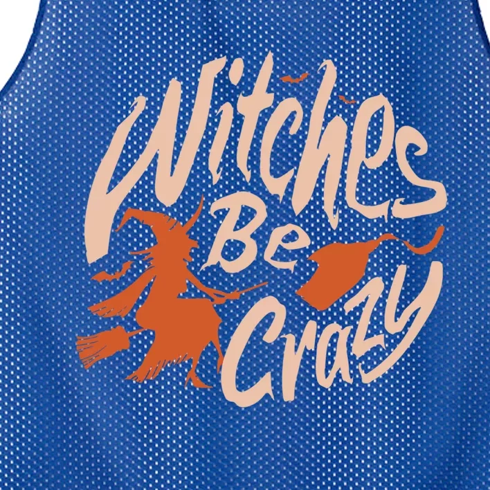 Witches Be Crazy Halloween Fan Funny Halloween Gift Mesh Reversible Basketball Jersey Tank