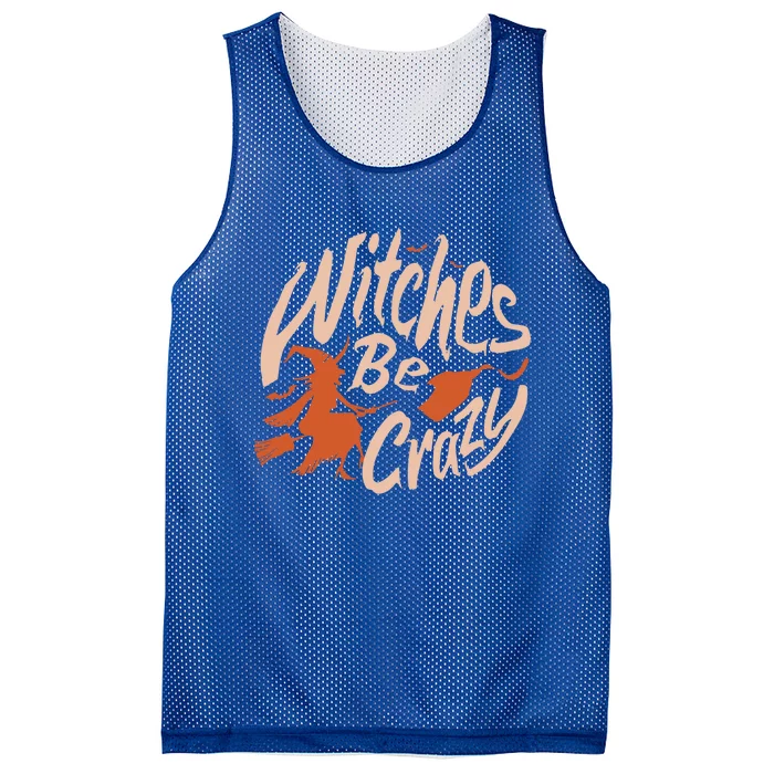 Witches Be Crazy Halloween Fan Funny Halloween Gift Mesh Reversible Basketball Jersey Tank