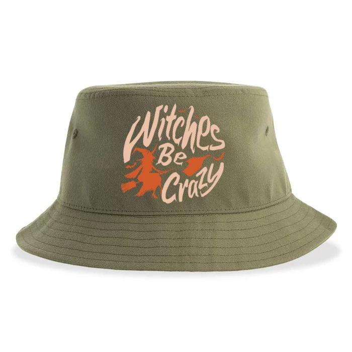 Witches Be Crazy Halloween Fan Funny Halloween Gift Sustainable Bucket Hat