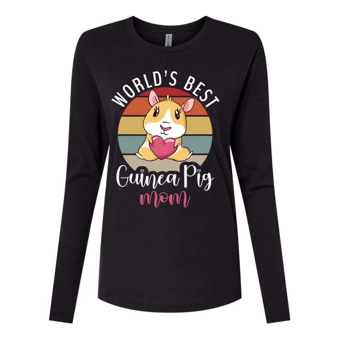 Worlds Best Cute Guinea Pig Mom Gift Womens Cotton Relaxed Long Sleeve T-Shirt