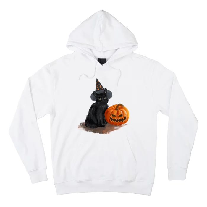 Witch Black Cat Pumpkin Halloween Hoodie