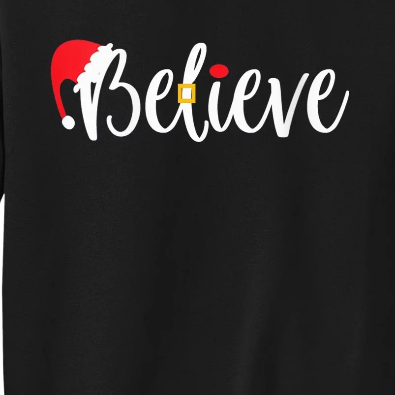 Wo Believe Christmas Shirt Believe Santa V-Neck Sweatshirt