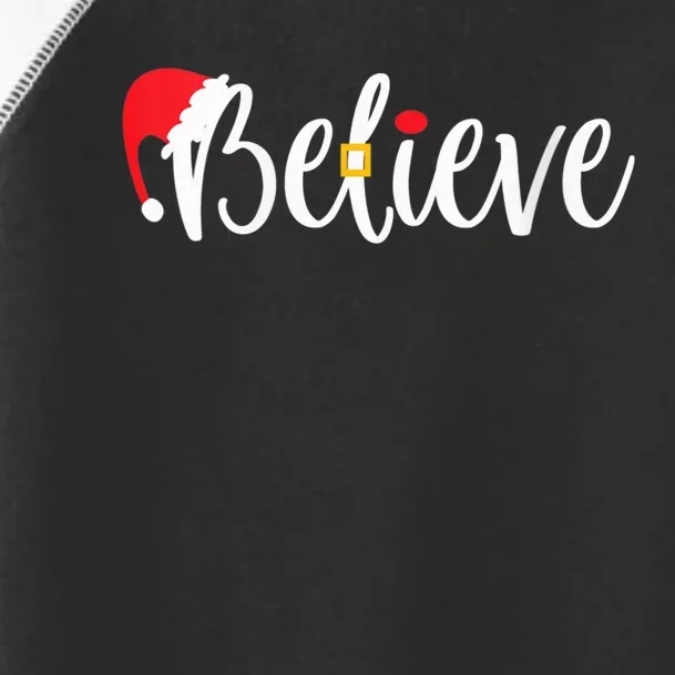 Wo Believe Christmas Shirt Believe Santa V-Neck Toddler Fine Jersey T-Shirt