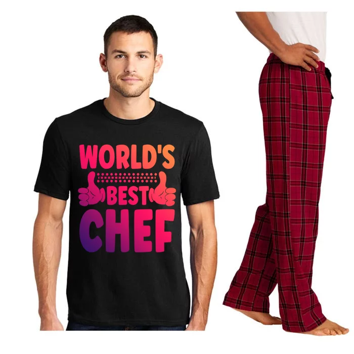 Worlds Best Chef Job Title Funny Profession Chef Gift Pajama Set