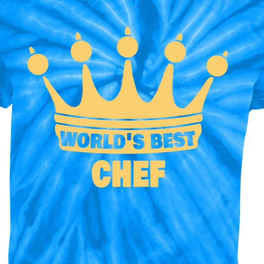 Worlds Best Chef Saying Funny Chef Gift Kids Tie-Dye T-Shirt