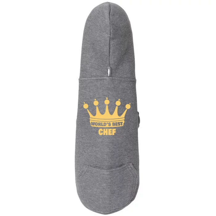 Worlds Best Chef Saying Funny Chef Gift Doggie 3-End Fleece Hoodie