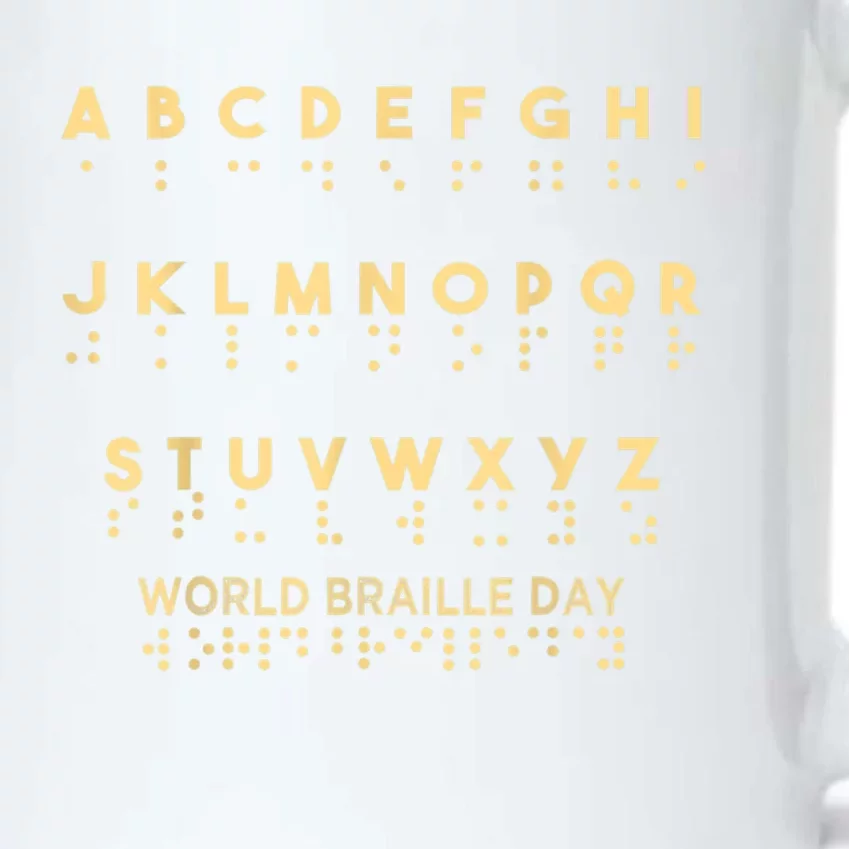 World Braille Day Blind Awareness Solidarity Black Color Changing Mug