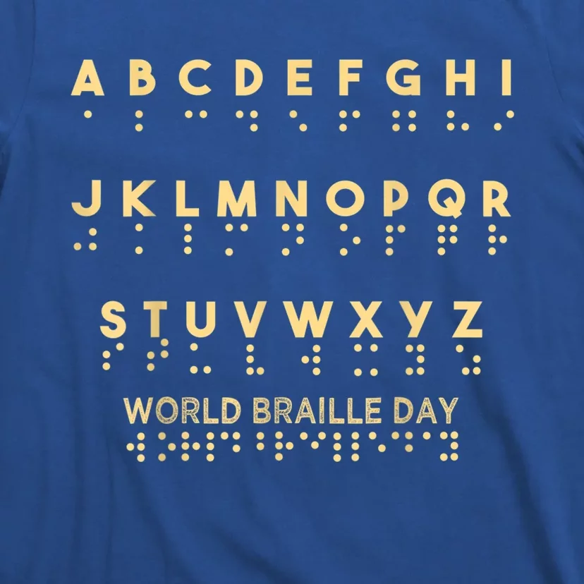 World Braille Day Blind Awareness Solidarity T-Shirt